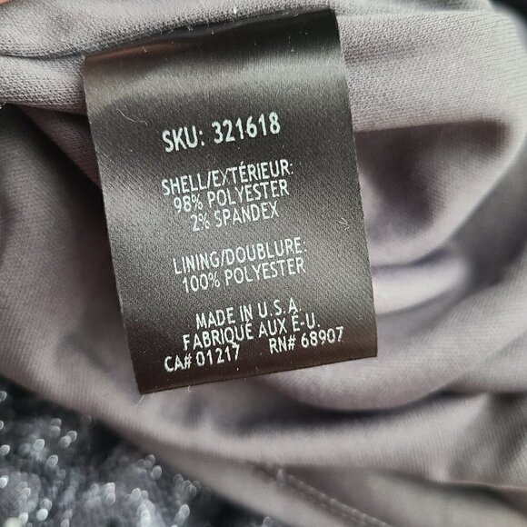 Jump Apparel Gray Sparkly Sequin Open Back Bodycon Mini Dress 3/4 - Picture 8 of 9